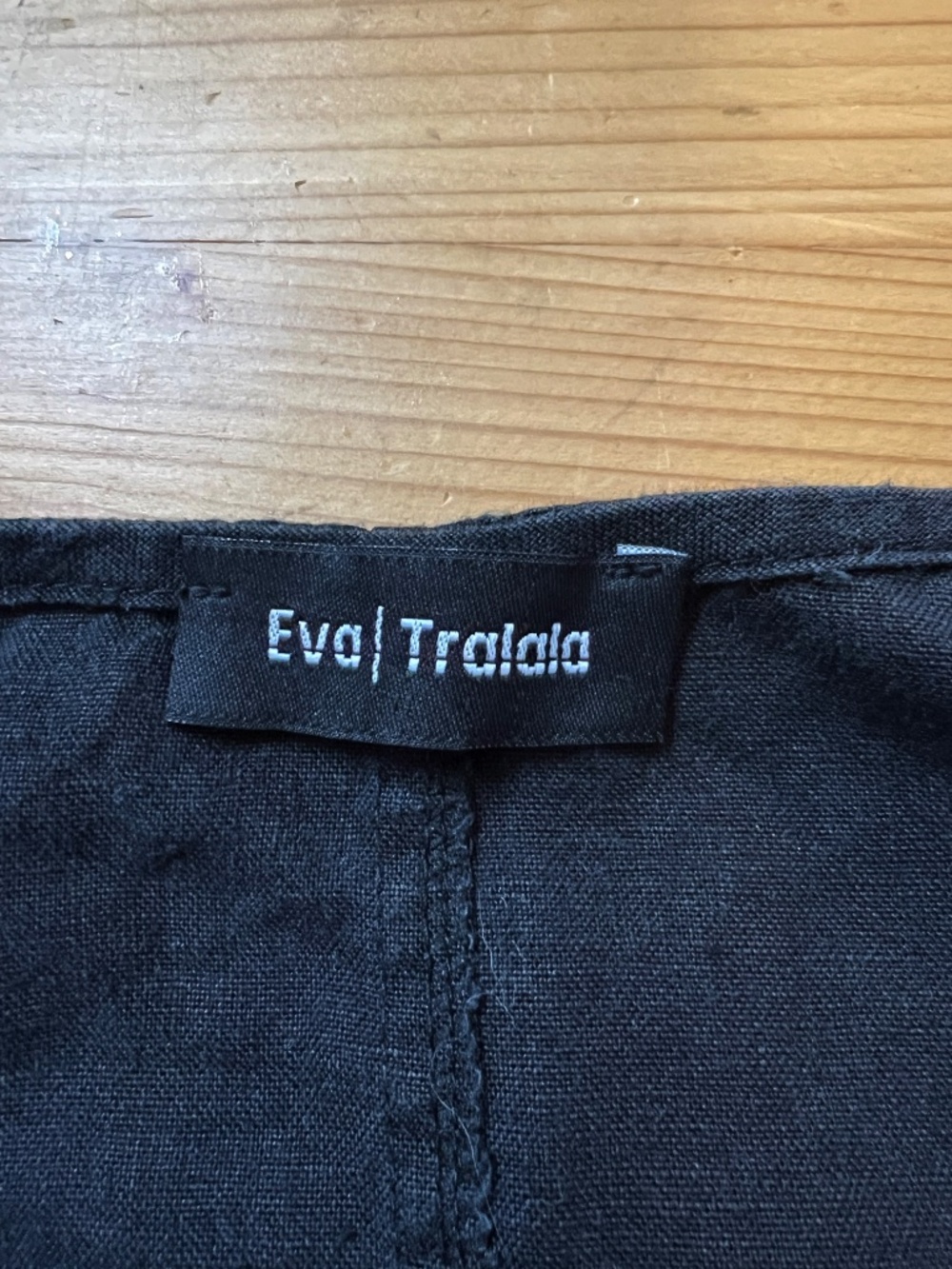 Eva|Tralala Black Sleeveless Linen Dress - Scoop Neck - Picture 7 of 7
